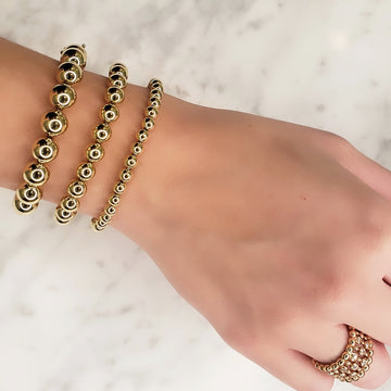 14kt Yellow Gold Medium Ball Bracelet