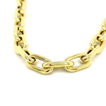18kt Yellow Gold Puff Paperclip Necklace
