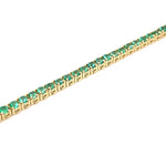 18kt Yellow Gold Emerald Tennis Bracelet