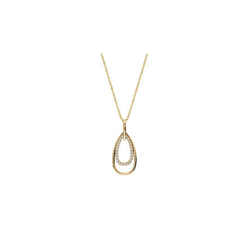 10kt Gold Diamond Double Tear Drop