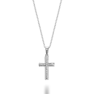 14kt Gold 14mm Diamond Cross