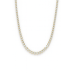 18kt Gold Illusion Setting 16" Diamond Tennis Necklace