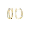 14kt Gold Split U Shape Diamond Earrings