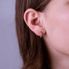 10kt Yellow Gold Spilt Diamond Hoop Earrings