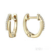10kt Gold Small Split Diamond Hoop Earrings
