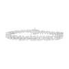 14kt White Gold Lab Grown Diamond Multi Shape Tennis Bracelet