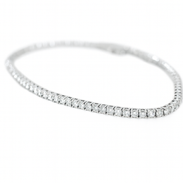 14kt White Gold 5.31ct Diamond Tennis Bracelet
