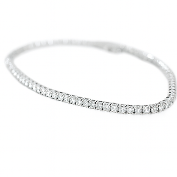 14kt White Gold 5.31ct Diamond Tennis Bracelet