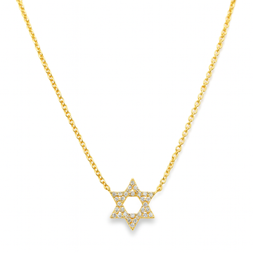 14kt Yellow Gold 11.5mm Diamond Star of David