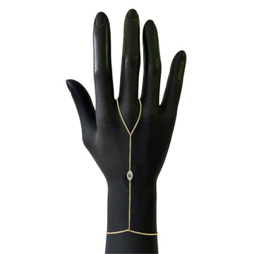 14kt Yellow Gold Evil Eye Handchain