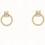 18kt Gold Open Circle Lab Grown Diamond Studs