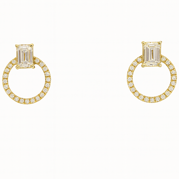 18kt Gold Open Circle Lab Grown Diamond Studs