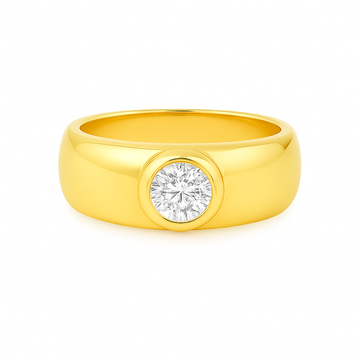 18kt Yellow Gold Taper Lab Grown Diamond Ring