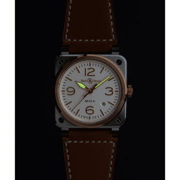 Bell & Ross BR-03 White Steel & Gold BR03A-WH-STPG/SCA