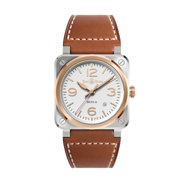 Bell & Ross BR-03 White Steel & Gold BR03A-WH-STPG/SCA