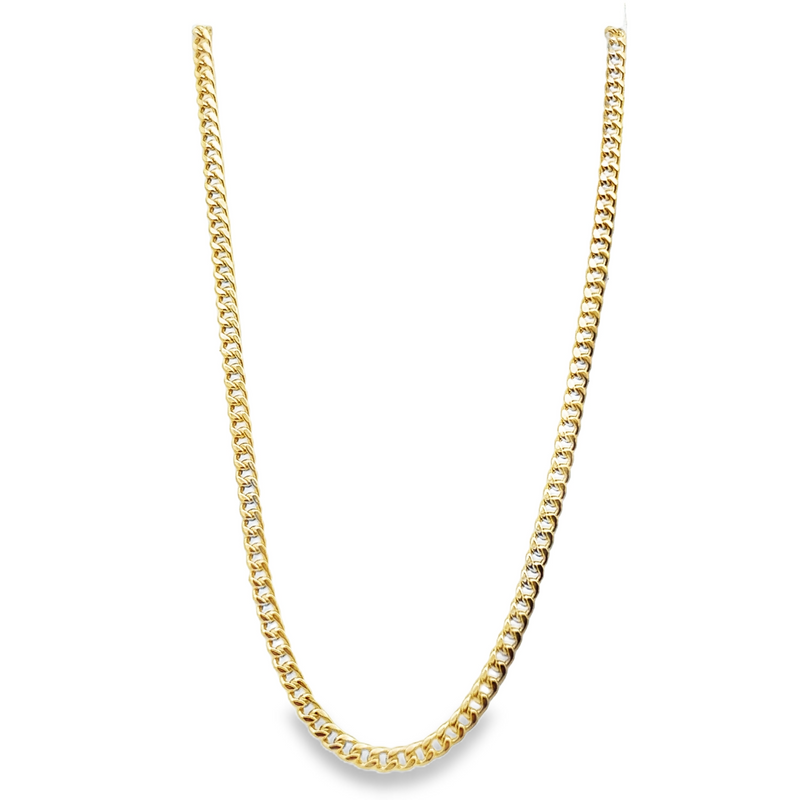 10kt Yellow Gold 2.85mm 24 Inch Hollow Curb Chain