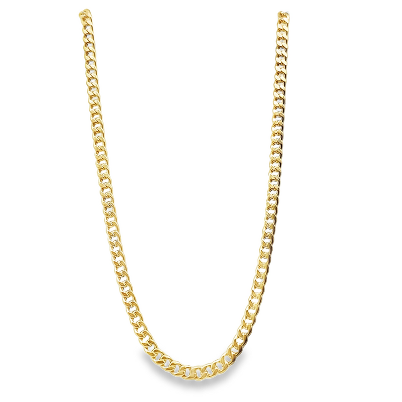 10kt Yellow Gold 3.5mm 20 Inch Hollow Curb Chain