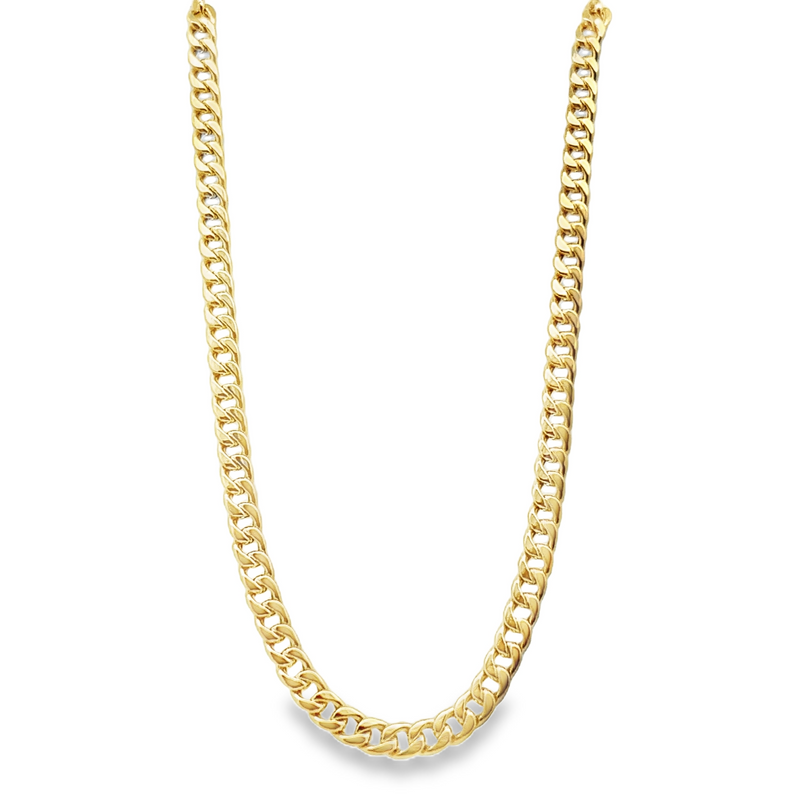 10kt Yellow Gold 4.4mm 20 Inch Hollow Curb Chain