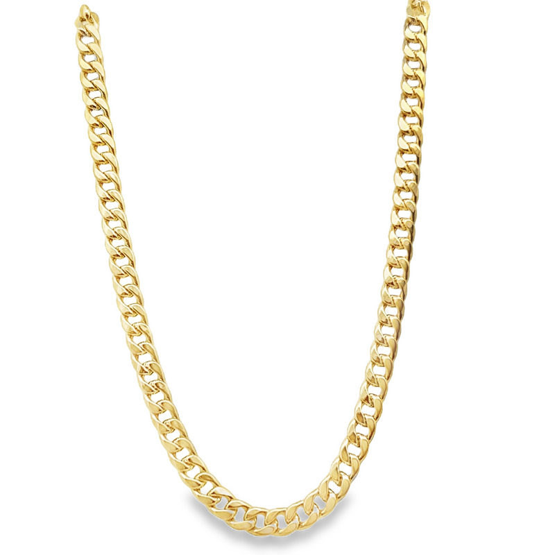 10kt Yellow Gold 4.4mm 24 Inch Hollow Curb Chain