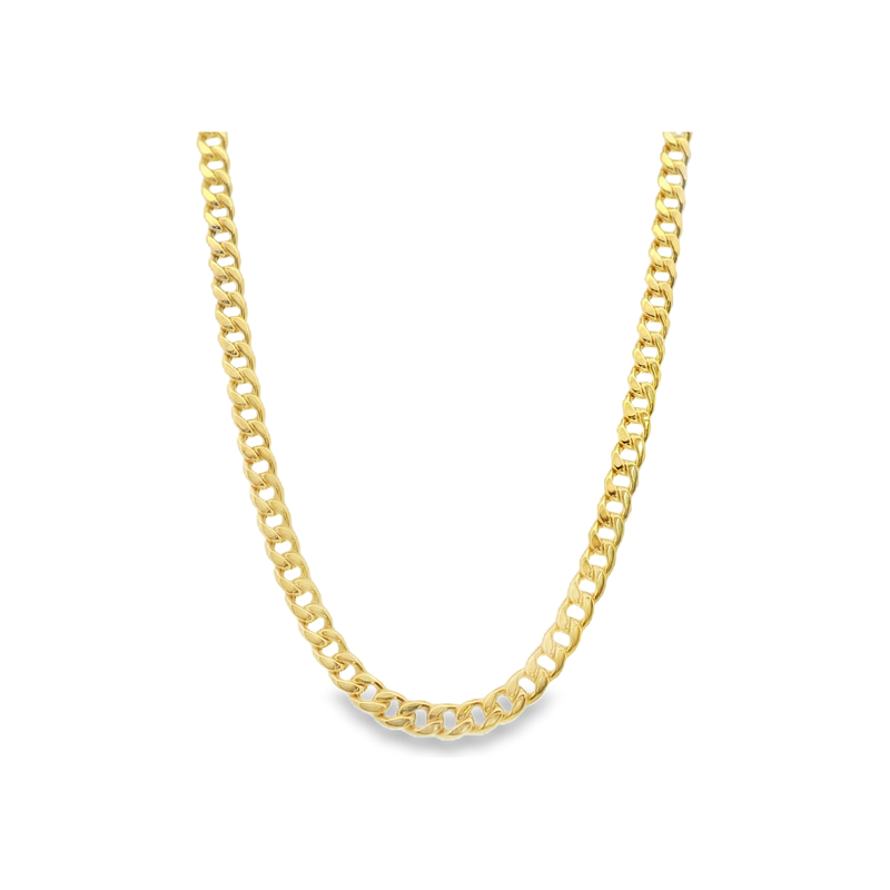 14kt Yellow Gold 3.45mm Hollow Curb Chain