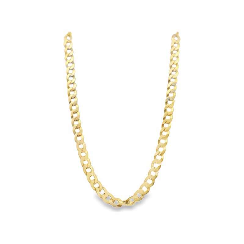 14kt Yellow Gold 4.75mm Open Curb 22" Chain