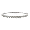 14kt White Gold Martini Halo Diamond Bangle