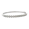 14kt White Gold Martini Halo Diamond Bangle