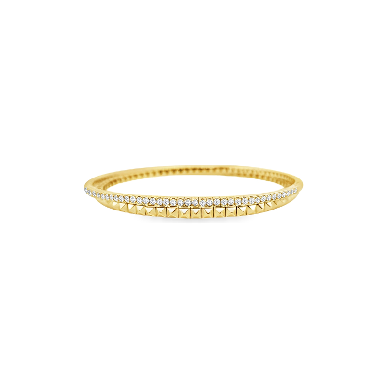 18kt Yellow Gold Double Wrap Diamond Bracelet