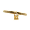 18kt Yellow Gold Coil Diamond Lock Bracelet