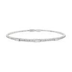 18kt White Gold Three Stone Baguette Bracelet