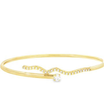 18kt Yellow Gold Squiggle Flex Diamond Bracelet