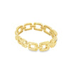 18kt Yellow Gold 3 Pave Open Link Bracelet