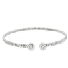 18kt Gold Coil Open Diamond Bezel Bangle