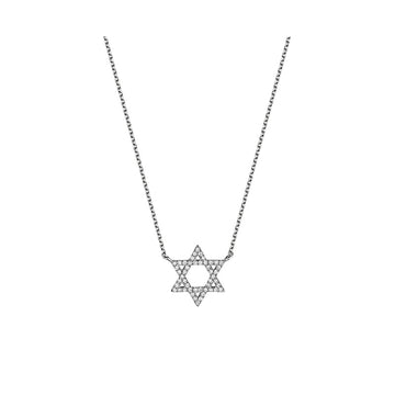 14kt Gold Diamond 11mm Star of David .11tw