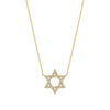 14kt Gold Diamond 15mm Star of David .15tw