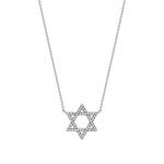 14kt Gold Diamond 15mm Star of David .15tw