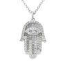 14kt Gold Small Patterned Diamond Hamsa