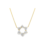 14kt Pear Diamond Star of David