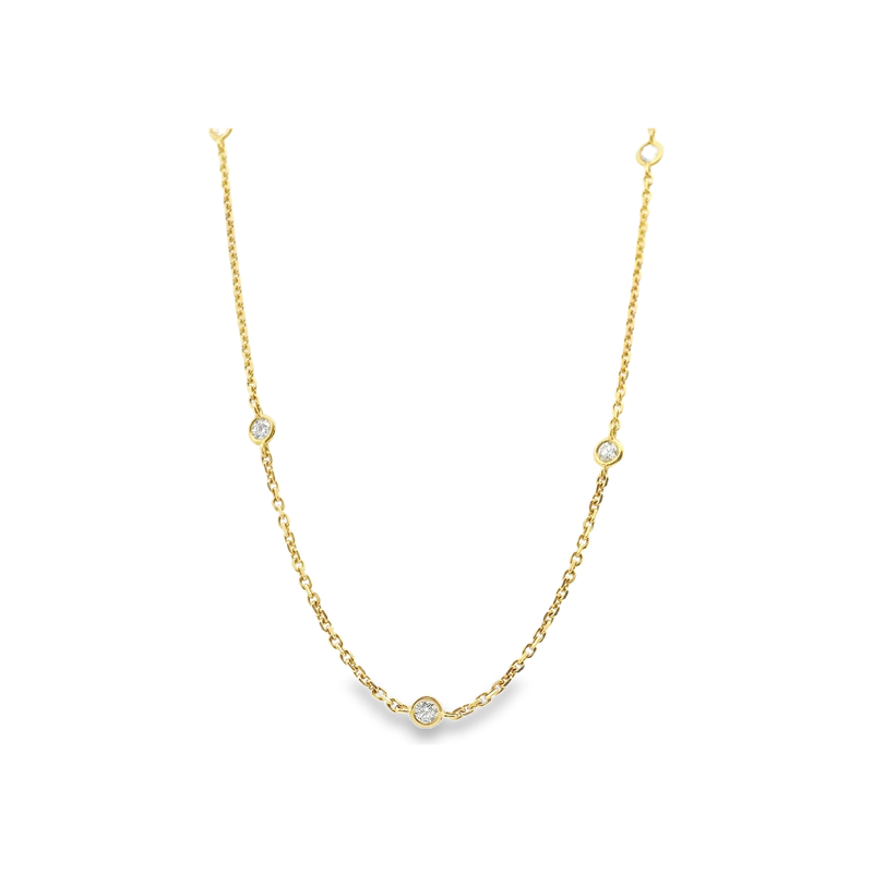 18kt Yellow Gold 34" Diamond By the Yards