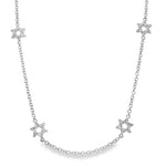 18kt Gold Multi Star of David Necklace