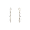 18kt White Gold Dangling Bezel Half Hoop Earrings