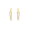 18kt Yellow Gold 1 in Spilt Diamond Hoop Earrings