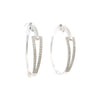 18kt White Gold 1 in Spilt Diamond Hoop Earrings