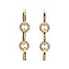 14kt Yellow Gold Multi Drop Diamond Hoop Earrings