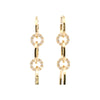 14kt Yellow Gold Multi Drop Diamond Hoop Earrings