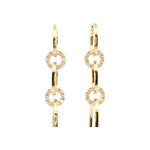 14kt Yellow Gold Multi Drop Diamond Hoop Earrings