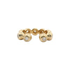 14kt Yellow Gold Bezel Diamond Earring Cuff