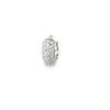 18kt White Gold 5 Row Pave Huggie Earrings