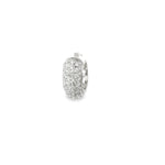 18kt White Gold 5 Row Pave Huggie Earrings