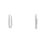 18kt White Gold U Shape Hoop Earring